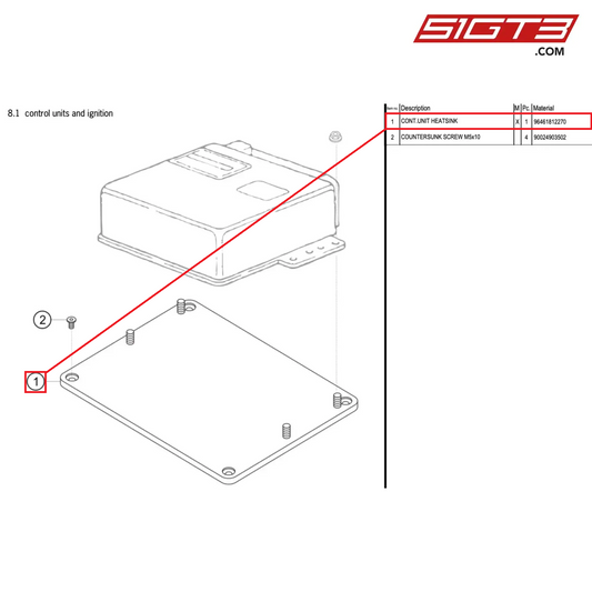 CONT.UNIT HEATSINK - 96461812270 [PORSCHE 964 Cup]