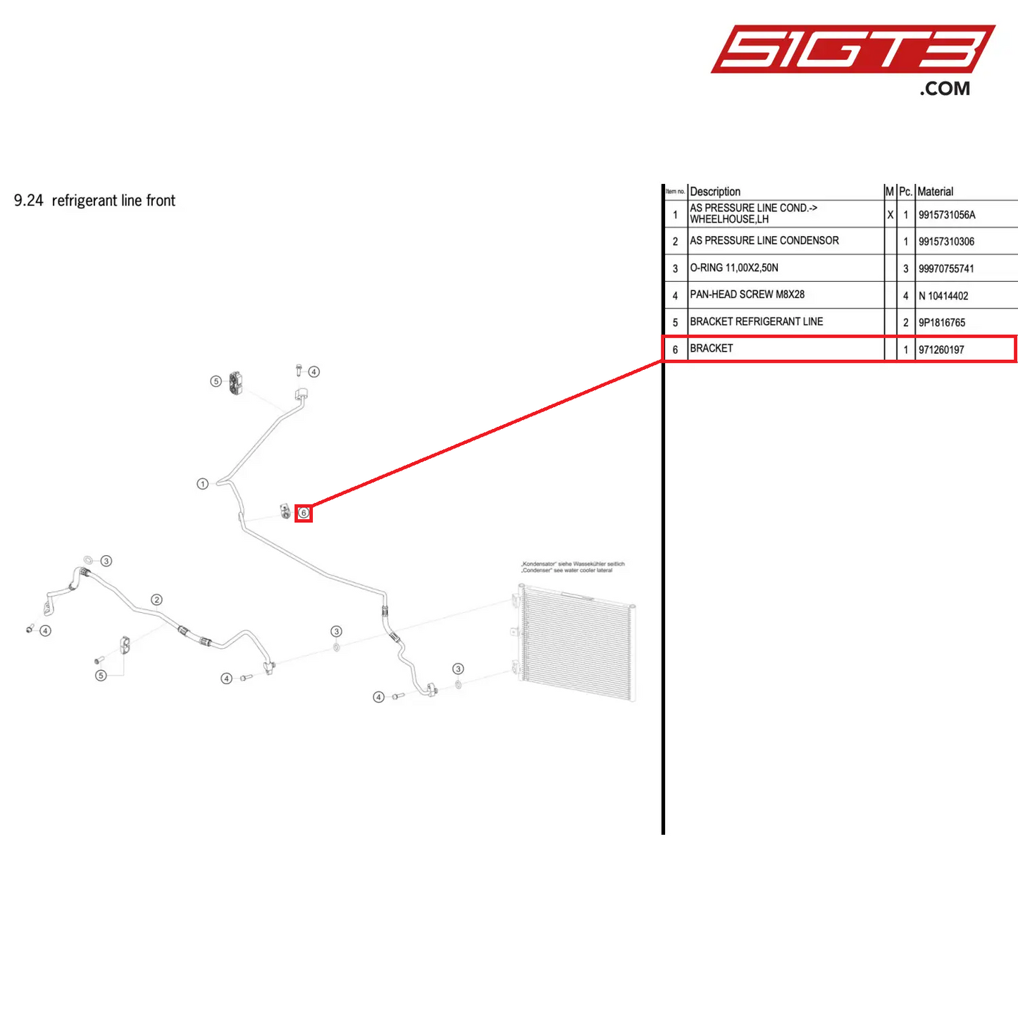 BRACKET - 971260197 [PORSCHE 911 GT2 RS Clubsport]