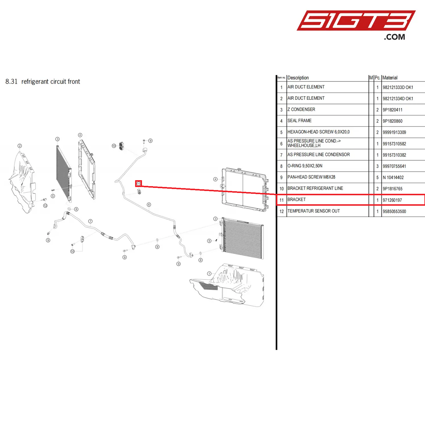 BRACKET - 971260197 [PORSCHE 718 Cayman GT4 Clubsport]