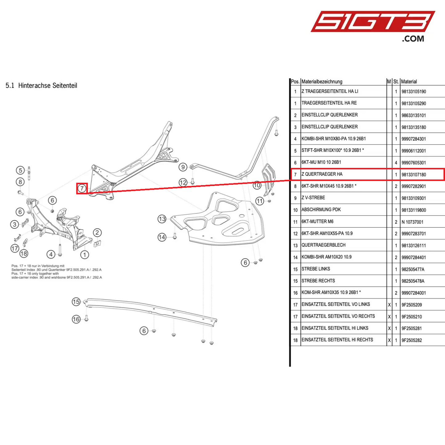 AS CROSSRAIL RA - 98133107180 [PORSCHE Cayman 981 GT4 Clubsport]