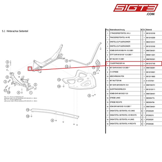 AS CROSSRAIL RA - 98133107180 [PORSCHE Cayman 981 GT4 Clubsport]