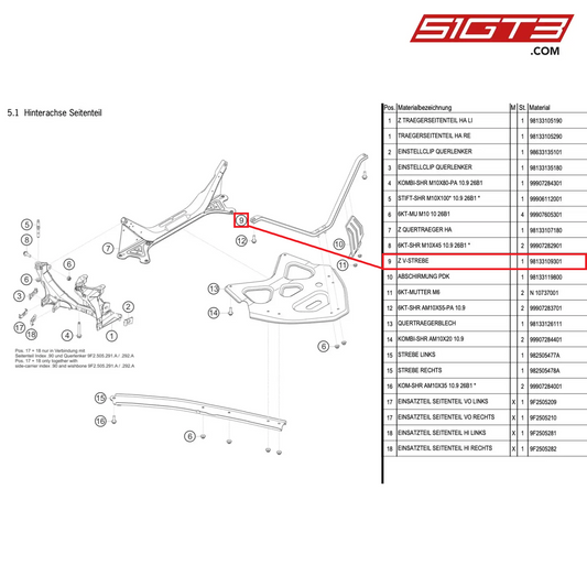 AS V-BRACE - 98133109301 [PORSCHE Cayman 981 GT4 Clubsport]