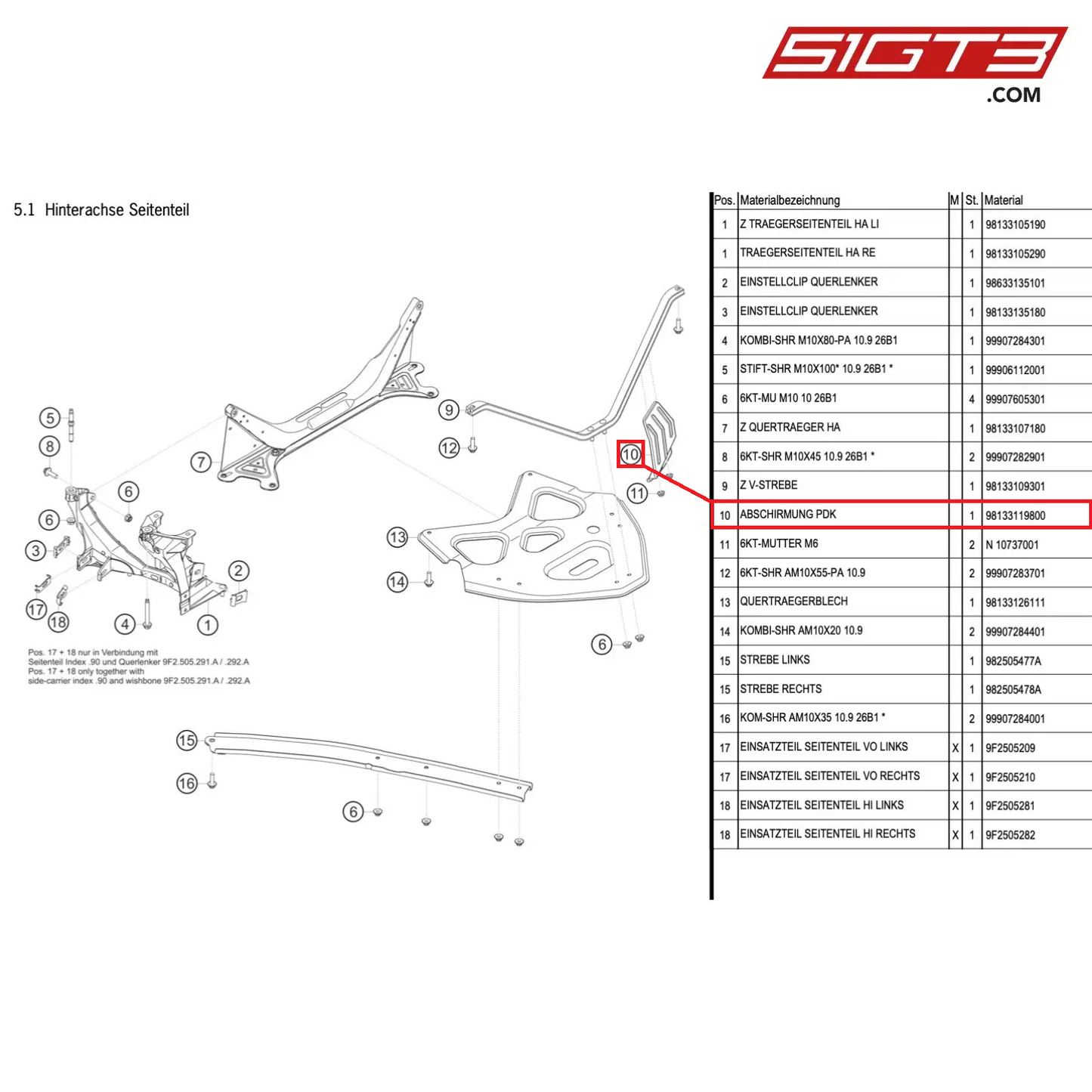 SHIELDING PTC - 98133119800 [PORSCHE Cayman 981 GT4 Clubsport]