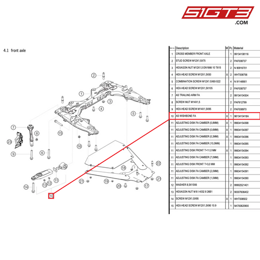 AS WISHBONE FA - 9813410418A [PORSCHE 718 Cayman GT4 RS Clubsport]