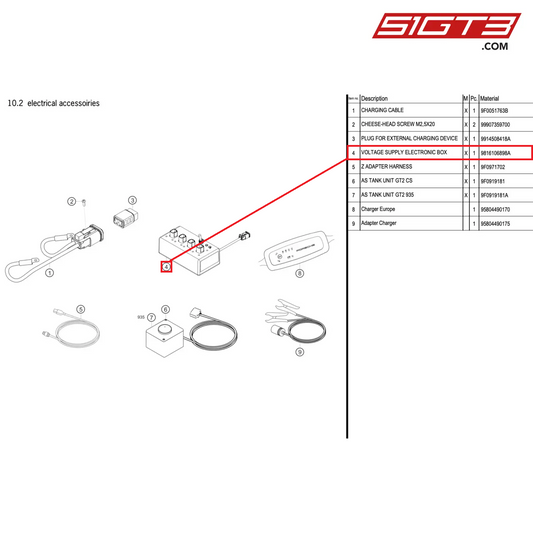 VOLTAGE SUPPLY ELECTRONIC BOX - 9816106898A [PORSCHE 911 GT2 RS Clubsport]