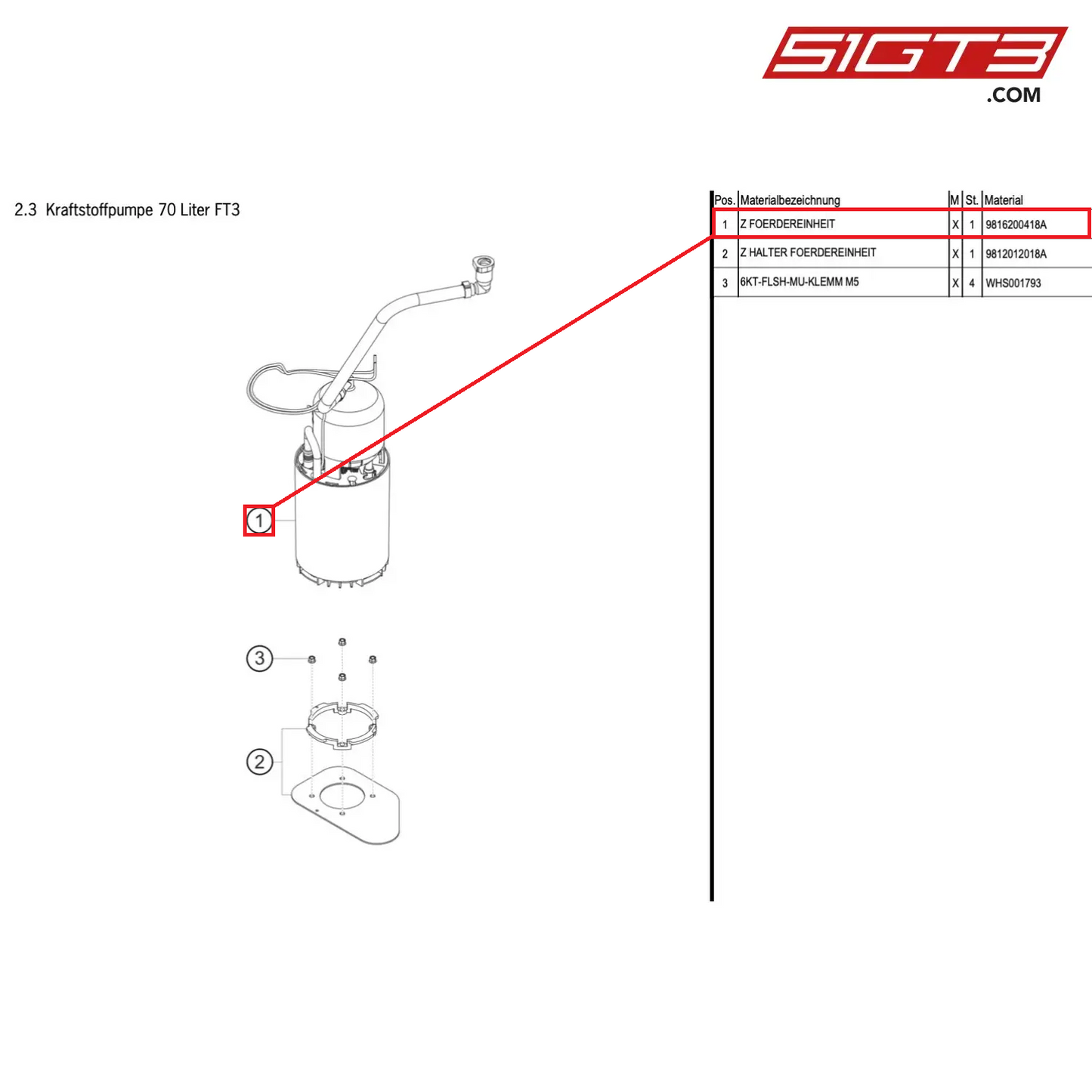 AS SUPPLY UNIT - 9816200418A [PORSCHE Cayman 981 GT4 Clubsport]