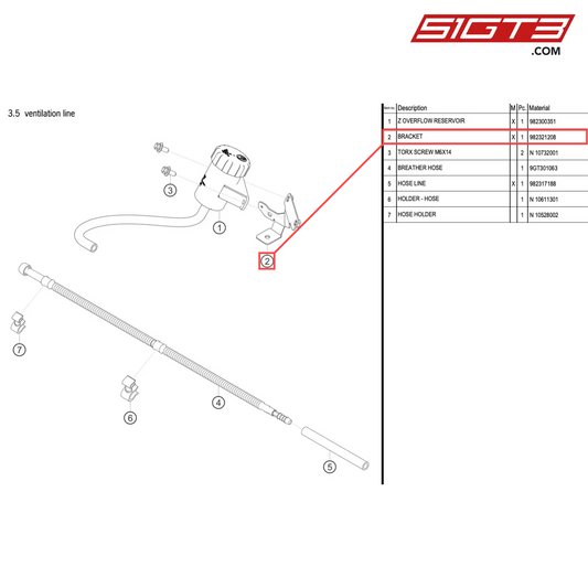 BRACKET - 982321208 [PORSCHE 718 Cayman GT4 RS Clubsport]