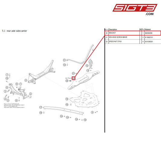 BRACKET - 982505399 [PORSCHE 718 Cayman GT4 Clubsport]