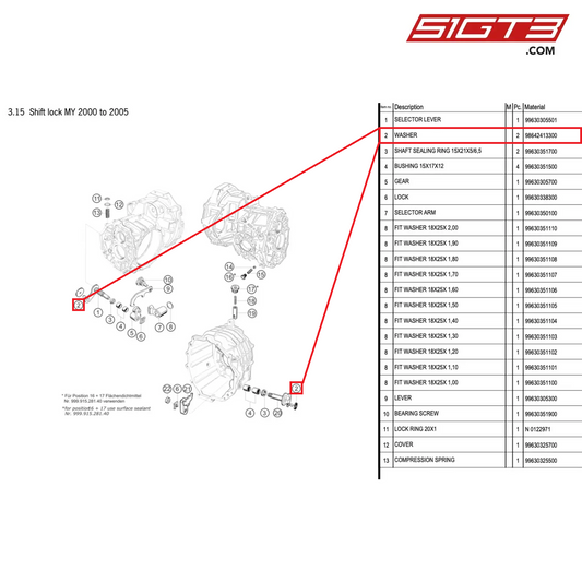 WASHER - 98642413300 [PORSCHE 996 GT3 Cup]