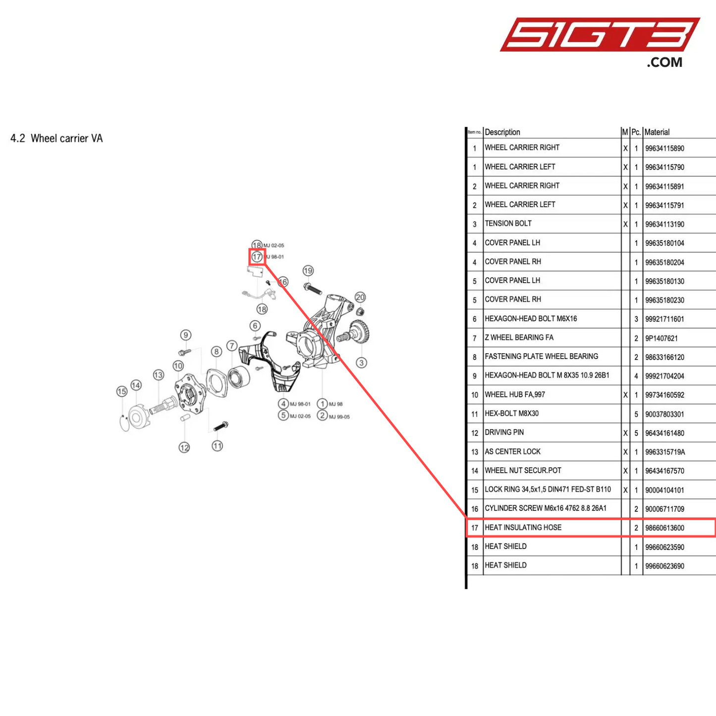 HEAT INSULATING HOSE - 98660613600 [PORSCHE 996 GT3 Cup]