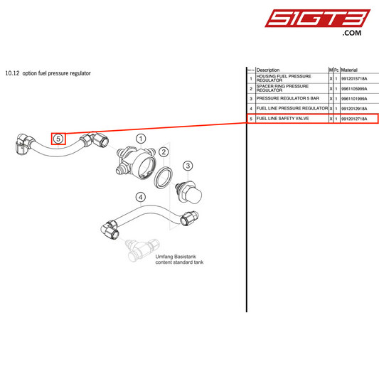 FUEL LINE SAFETY VALVE - 9912012718A [PORSCHE 911 GT3 Cup Type 991 (GEN 2)]