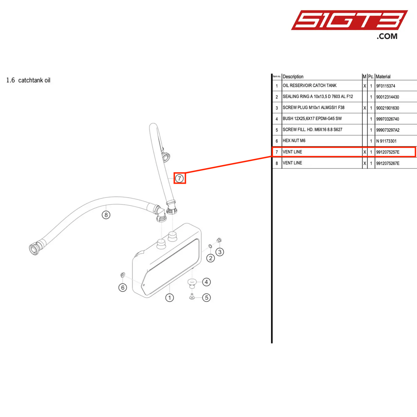 VENT LINE - 9912075257E [PORSCHE 911 GT3 R Type 991 (GEN 2)]