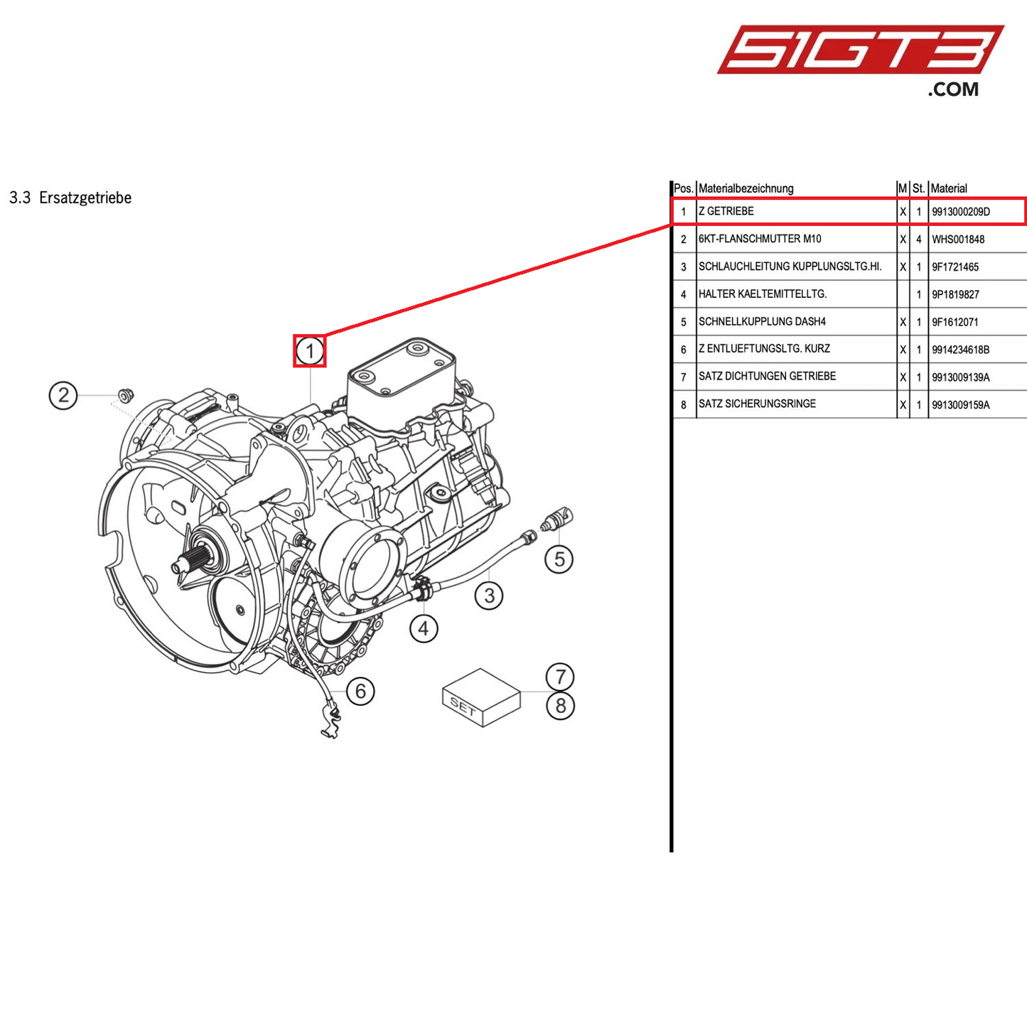 AS TRANSMISSION - 9913000209D [PORSCHE 991.1 GT3 Cup (2014)]