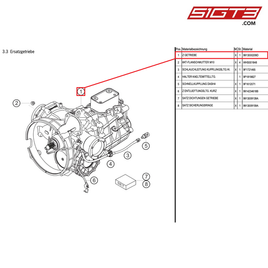 AS TRANSMISSION - 9913000209D [PORSCHE 991.1 GT3 Cup (2014)]