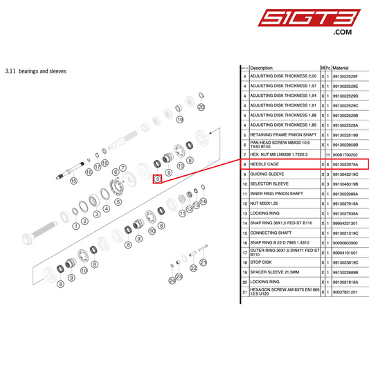 NEEDLE CAGE - 9913022979A [PORSCHE 991.2 GT3 Cup]