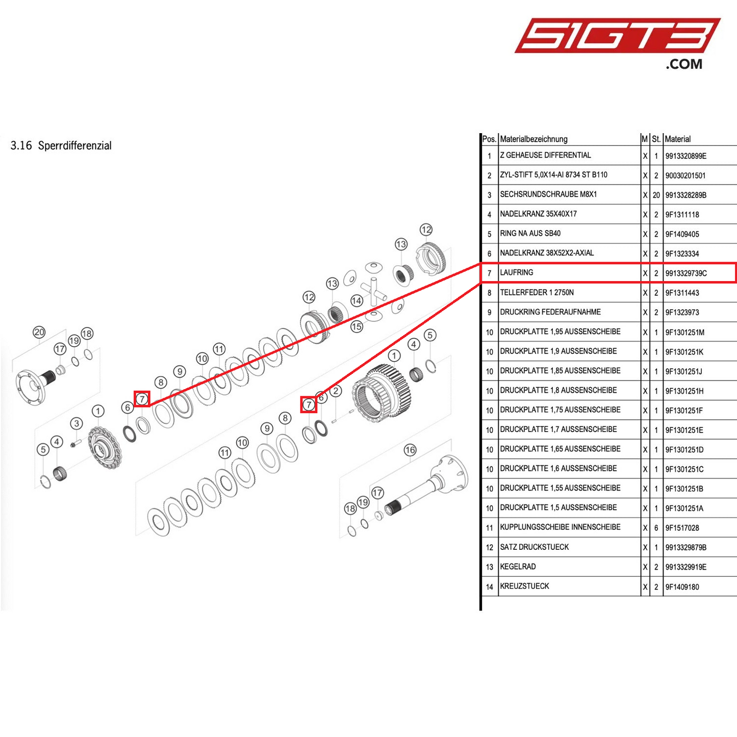 RING - 9913329739C [PORSCHE 991.1 GT3 Cup]