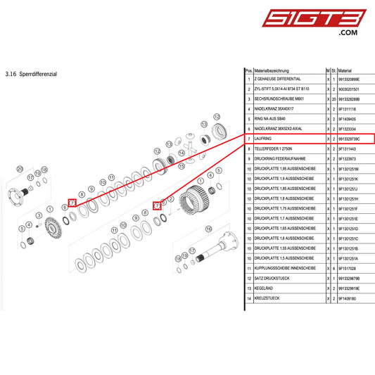 RING - 9913329739C [PORSCHE 991.1 GT3 Cup]