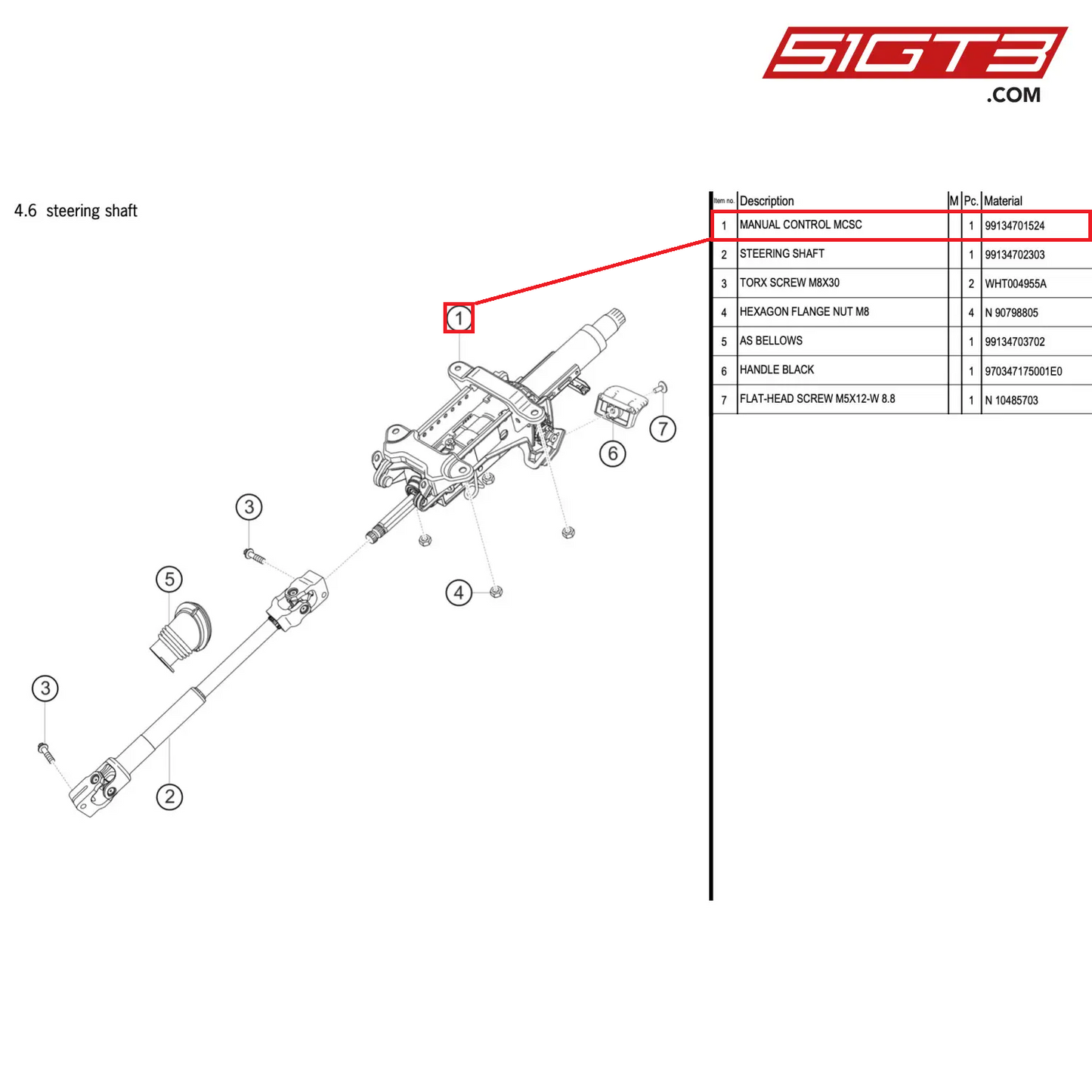 MANUAL CONTROL MCSC - 99134701524 [PORSCHE 911 GT2 RS Clubsport]