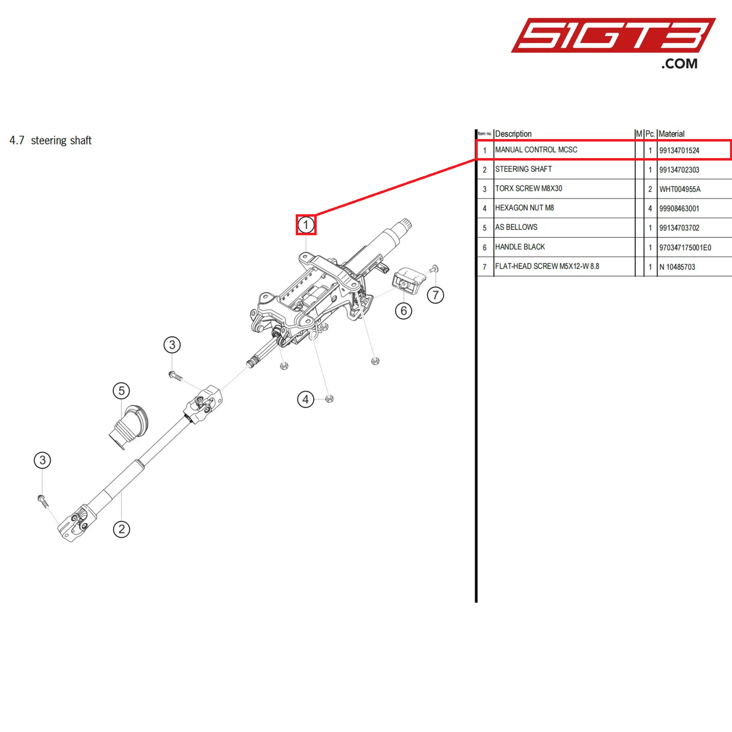 MANUAL CONTROL MCSC - 99134701524 [PORSCHE 718 Cayman GT4 Clubsport]