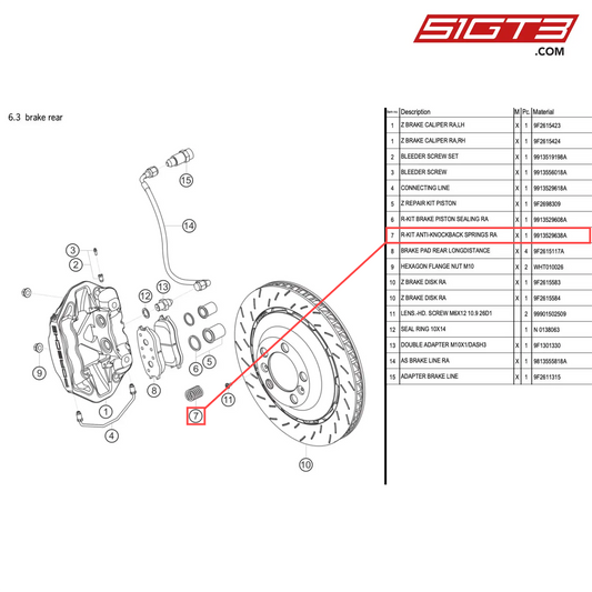 R-KIT ANTI-KNOCKBACK SPRINGS RA - 9913529638A [PORSCHE 718 Cayman GT4 RS Clubsport]