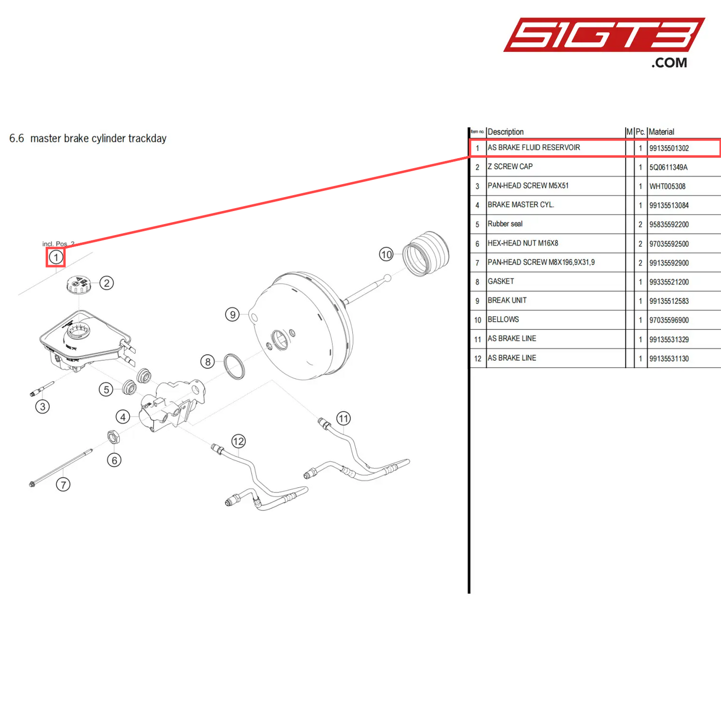 AS BRAKE FLUID RESERVOIR - 99135501302 [PORSCHE 718 Cayman GT4 Clubsport]