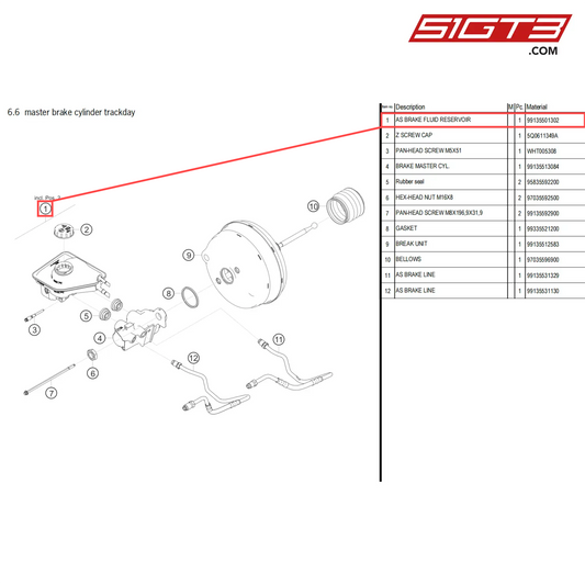 AS BRAKE FLUID RESERVOIR - 99135501302 [PORSCHE 718 Cayman GT4 Clubsport]