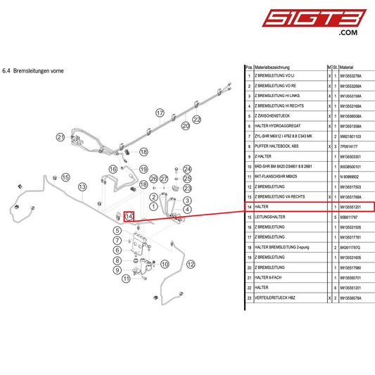 SUPPORT - 99135551201 [PORSCHE 991.1 GT3 Cup (2014)]