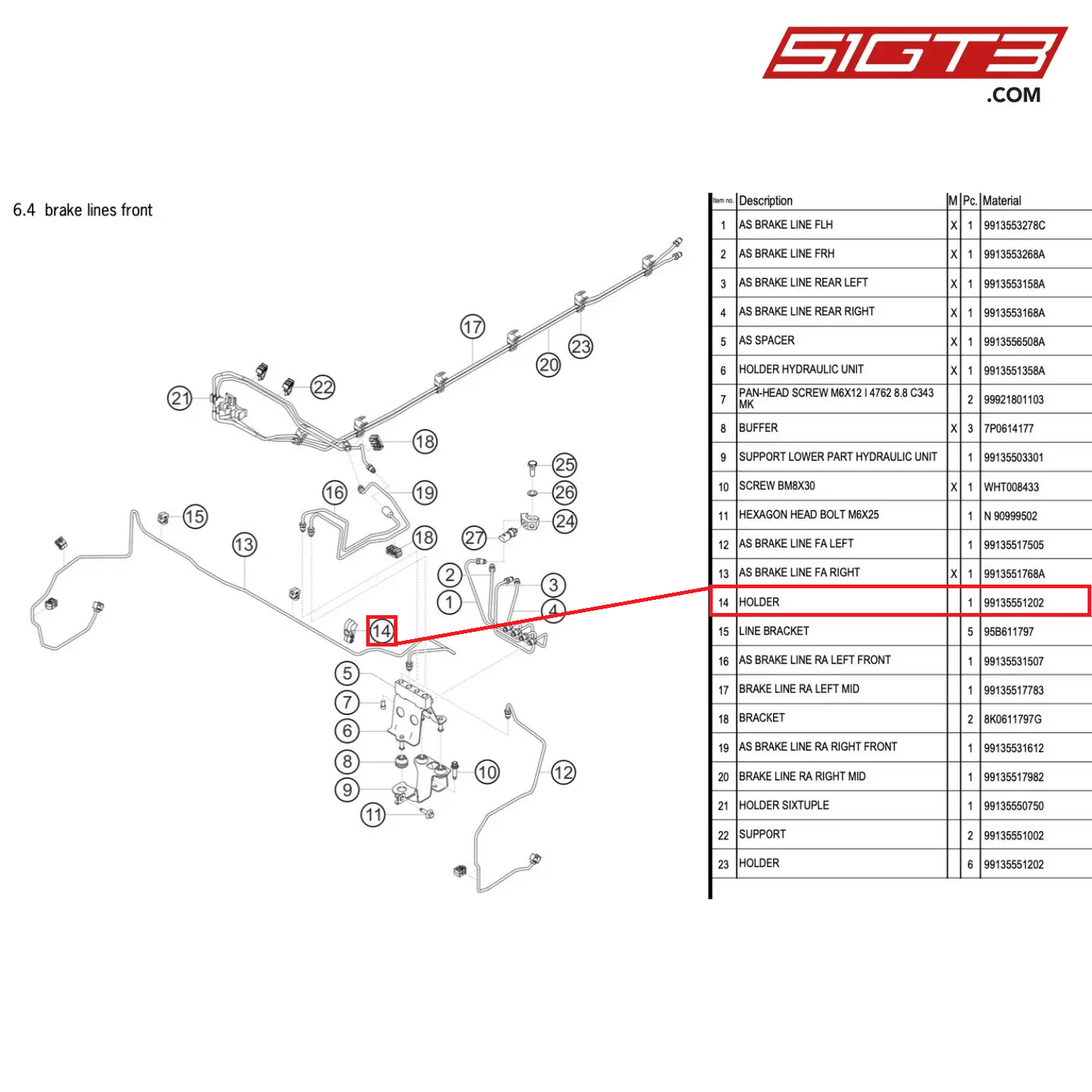 HOLDER - 99135551202 [PORSCHE 991.1 GT3 Cup]