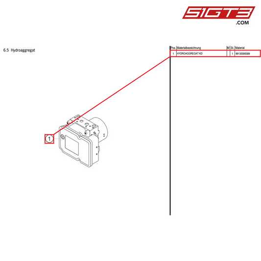 HYDRAULIC UNIT SERVICE - 99135595589 [PORSCHE Cayman 981 GT4 Clubsport]