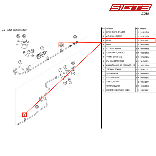 HOLDER - 99142351402 [PORSCHE 991.1 GT3 Cup]