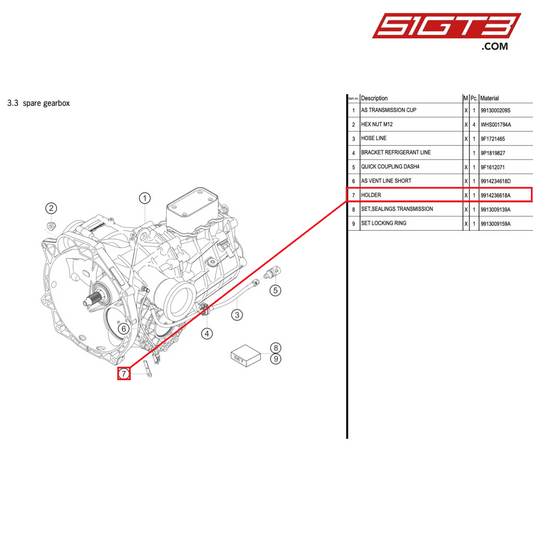 HOLDER - 9914236618A [PORSCHE 991.1 GT3 Cup (2017)]