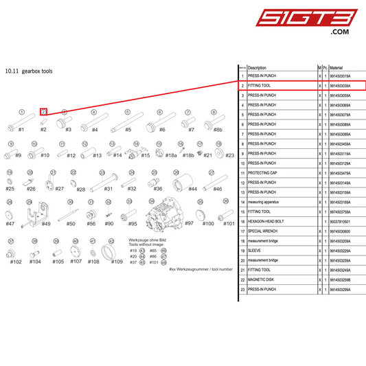 FITTING TOOL - 9914503039A [PORSCHE 991.2 GT3 R]