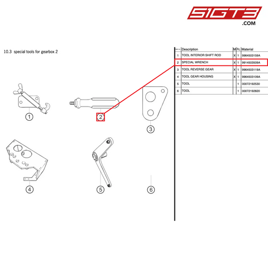 SONDERSCHLÜSSEL - 9914503509A [PORSCHE 997.2 GT3 Cup]
