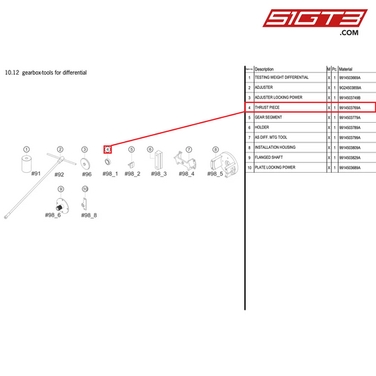 THRUST PIECE - 9914503769A [PORSCHE 911 GT3 R Type 991 (GEN 2)]