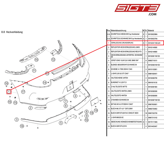 APPRÊT COUVRANT - 9915054118EG2X [PORSCHE 991.1 GT3 Cup]