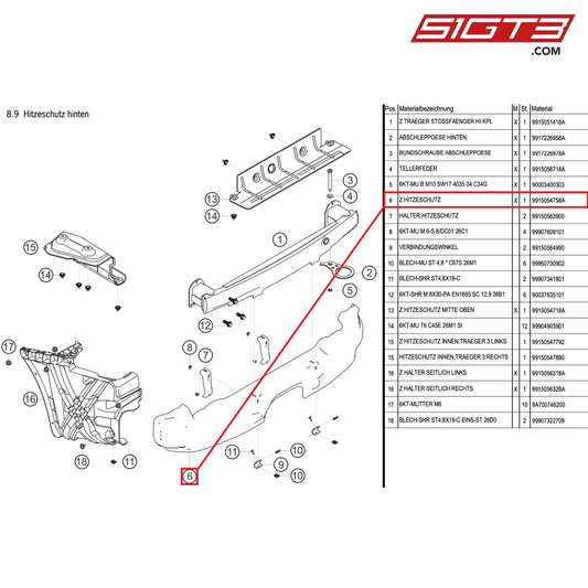 BOUCLIER THERMIQUE AS - 9915054758A [PORSCHE 991.1 GT3 Cup]