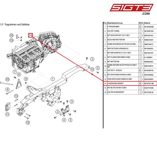 AS HEATER/AC - 9915730118B [PORSCHE 991.1 GT3 Cup (2014)]