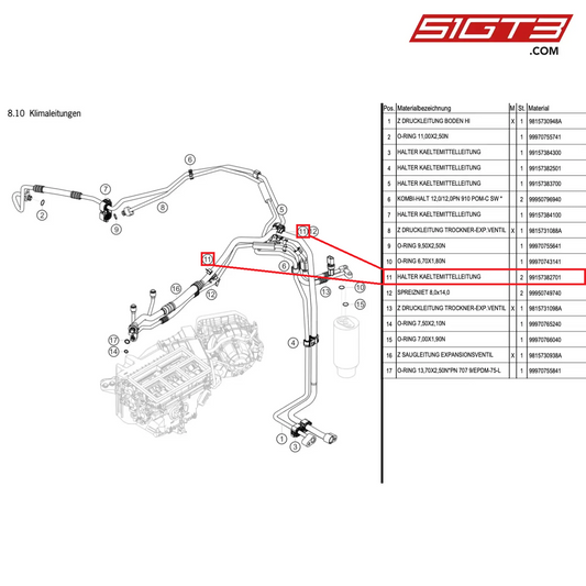 SUPPORT - 99157382701 [PORSCHE Cayman 981 GT4 Clubsport]