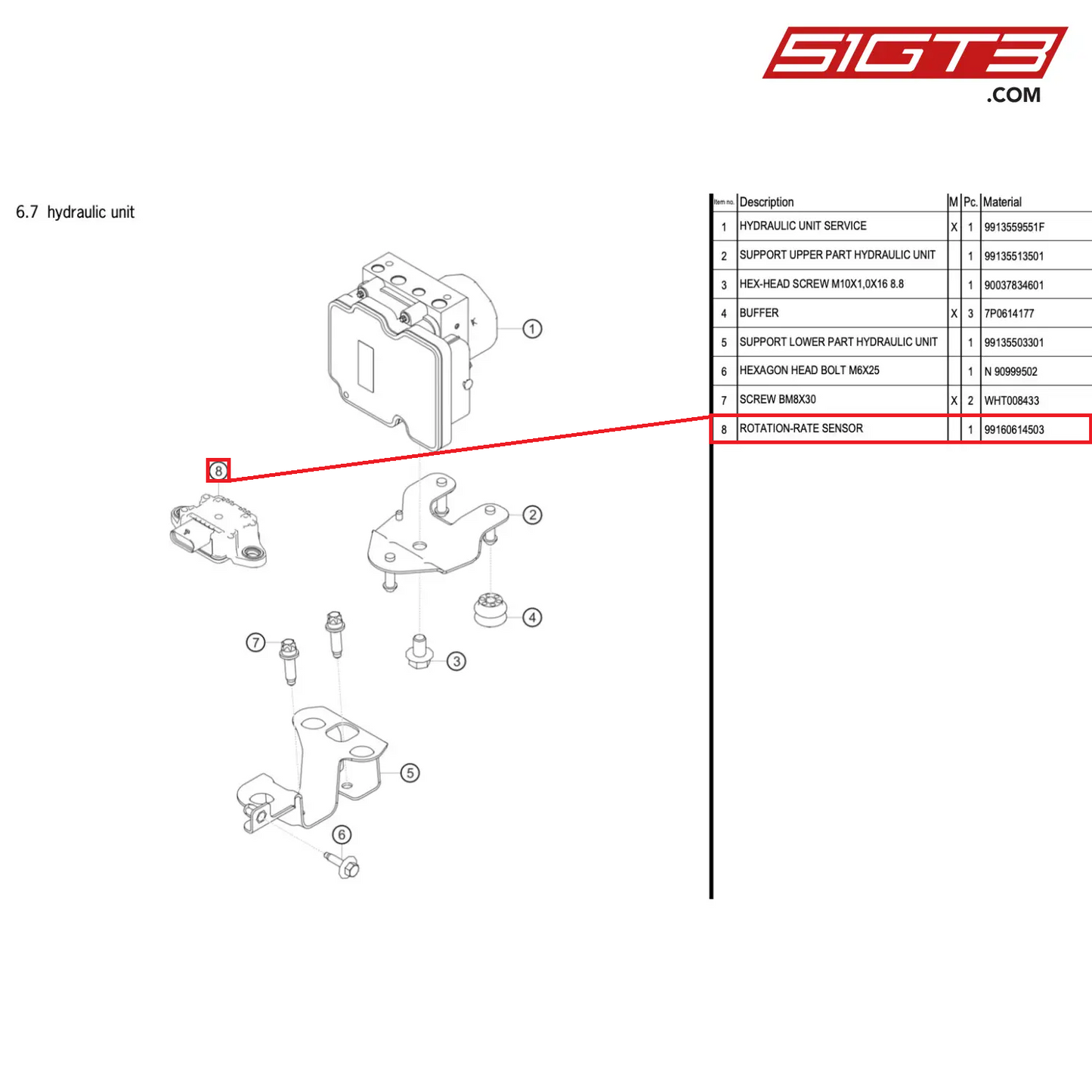 ROTATION-RATE SENSOR - 99160614503 [PORSCHE 718 Cayman GT4 RS Clubsport]