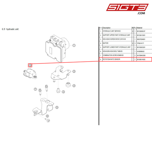 ROTATION-RATE SENSOR - 99160614503 [PORSCHE 718 Cayman GT4 Clubsport]