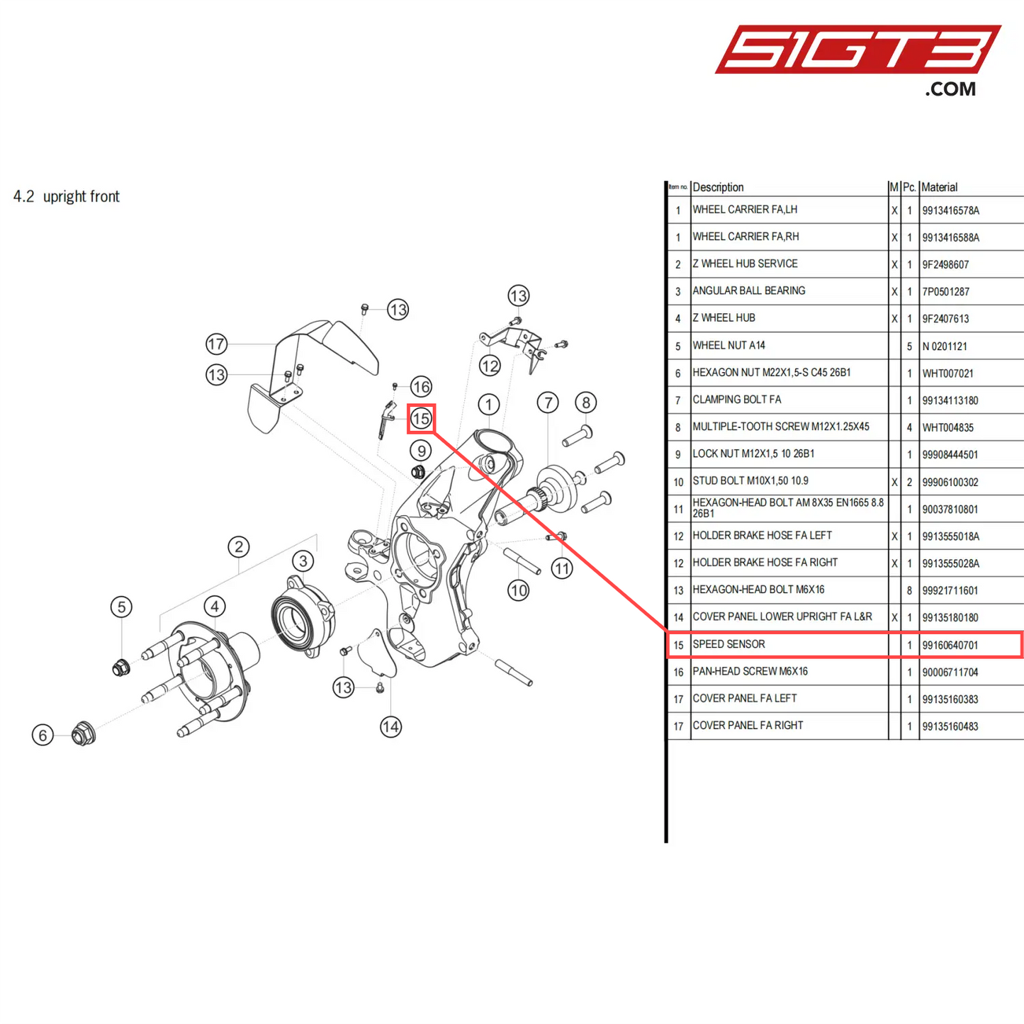 SPEED SENSOR - 99160640701 [PORSCHE 718 Cayman GT4 Clubsport]