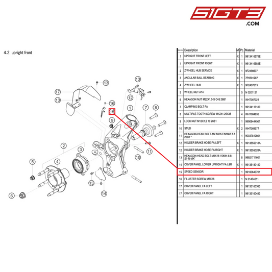 SPEED SENSOR - 99160640701 [PORSCHE 718 Cayman GT4 RS Clubsport]