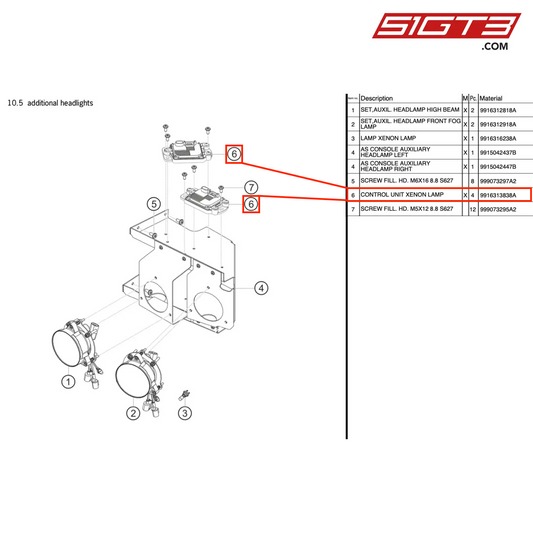 CONTROL UNIT XENON LAMP - 9916313838A [PORSCHE 991.1 GT3 R]