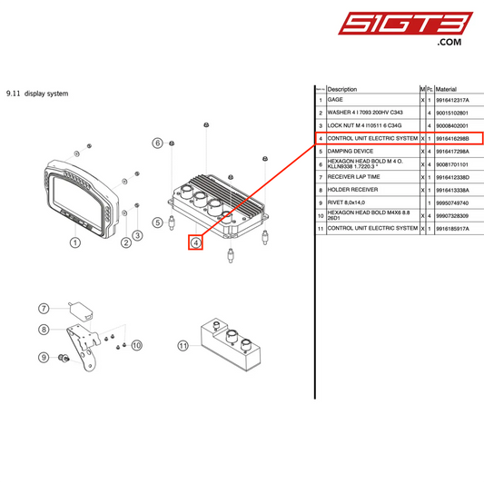 CONTROL UNIT ELECTRIC SYSTEM - 9916416298B [PORSCHE 991.1 GT3 R]