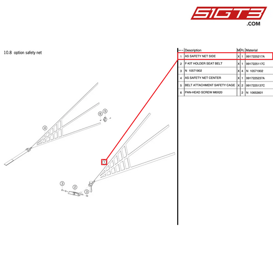 AS SAFETY NET SIDE - 9917225217A [PORSCHE 991.2 GT3 Cup]
