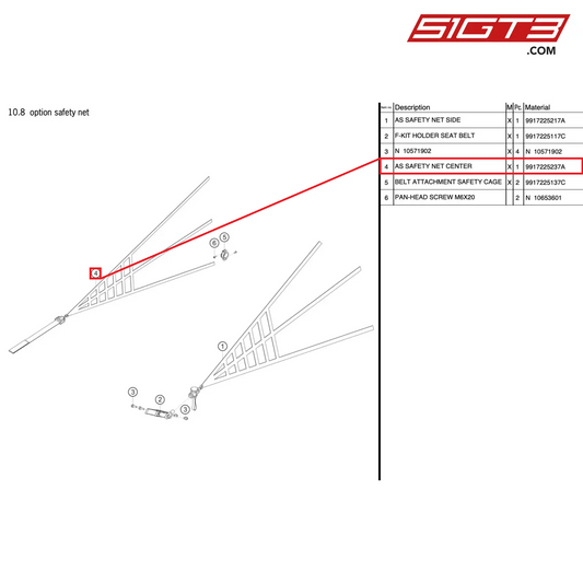 AS SAFETY NET CENTER - 9917225237A [PORSCHE 991.2 GT3 Cup]