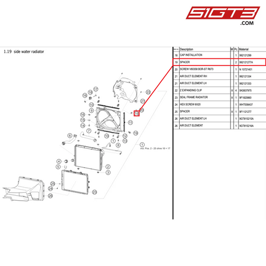 ESPACIADOR - 992121277A [PORSCHE 992.1 GT3 Cup]