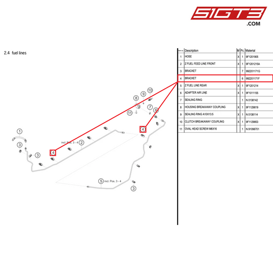 BRACKET - 992201171F [PORSCHE 992.1 GT3 Cup]