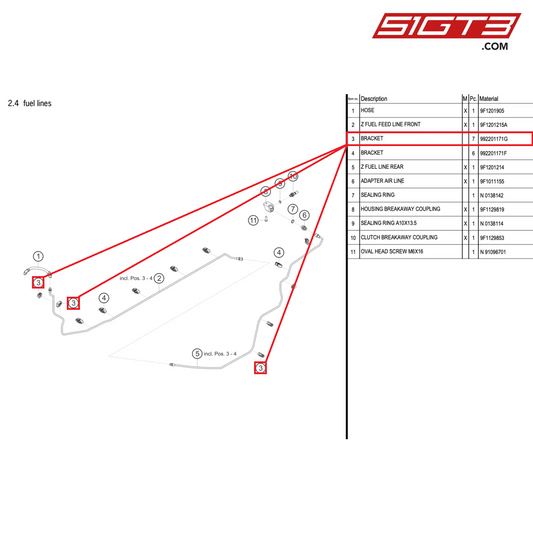 BRACKET - 992201171G [PORSCHE 992.1 GT3 Cup]