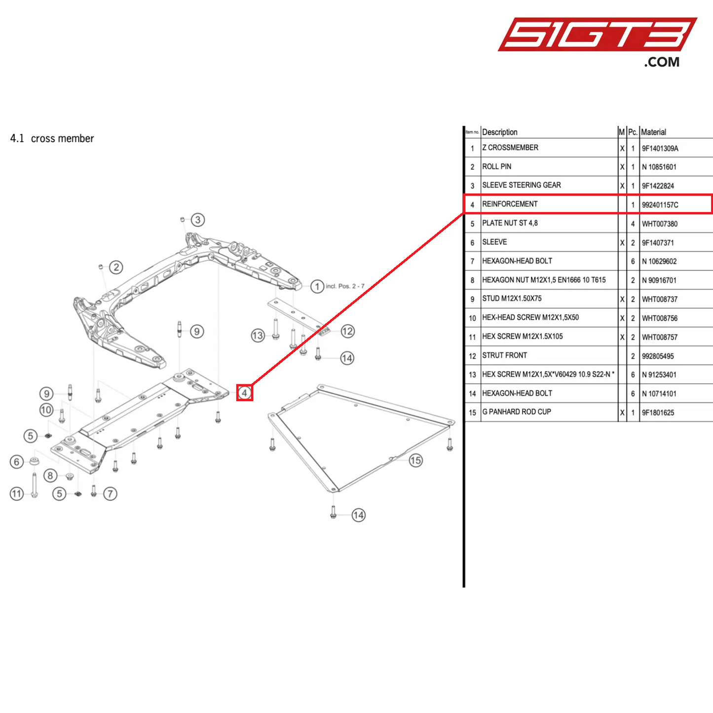 REINFORCEMENT - 992401157C [PORSCHE 911 GT3 Cup Type 992]